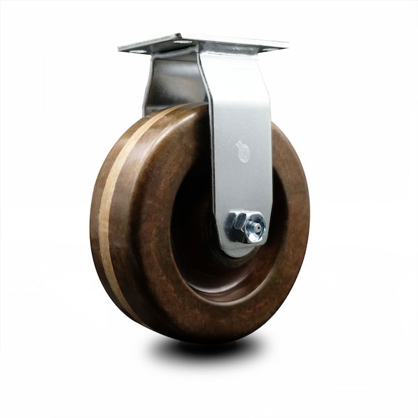 6 Inch High Temp Phenolic Wheel Rigid Caster with Roller Bearing